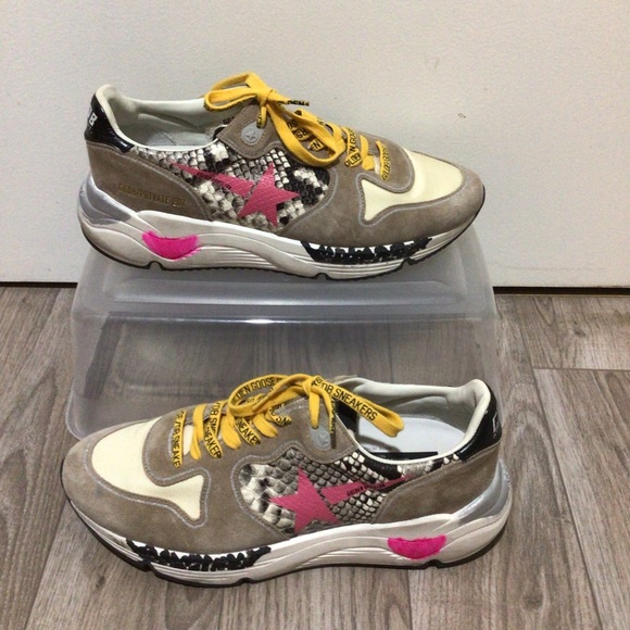 Golden Goose GG Running Shoes sneakers snake distressed - size  40 - Picture 3 of 10